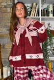 Moorland Lodge Cardigan Burgundy